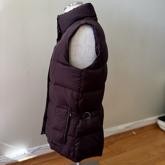 Eddie Bauer Women’s Premium Goose Down Puffer Vest Winter Cabin Cottage Brown M - Picture 3 of 16